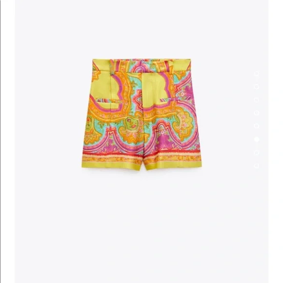 Zara high waisted print shorts - Picture 4 of 9